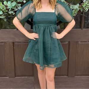Green sage dress